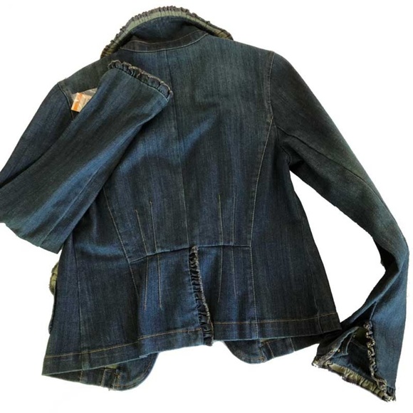 INC Venetian Glam Denim Jacket Blazer Small NWT - Picture 3 of 6